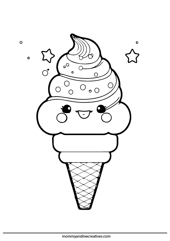 7 Fun and Engaging Ice cream coloring pages - mommyandmecreatives