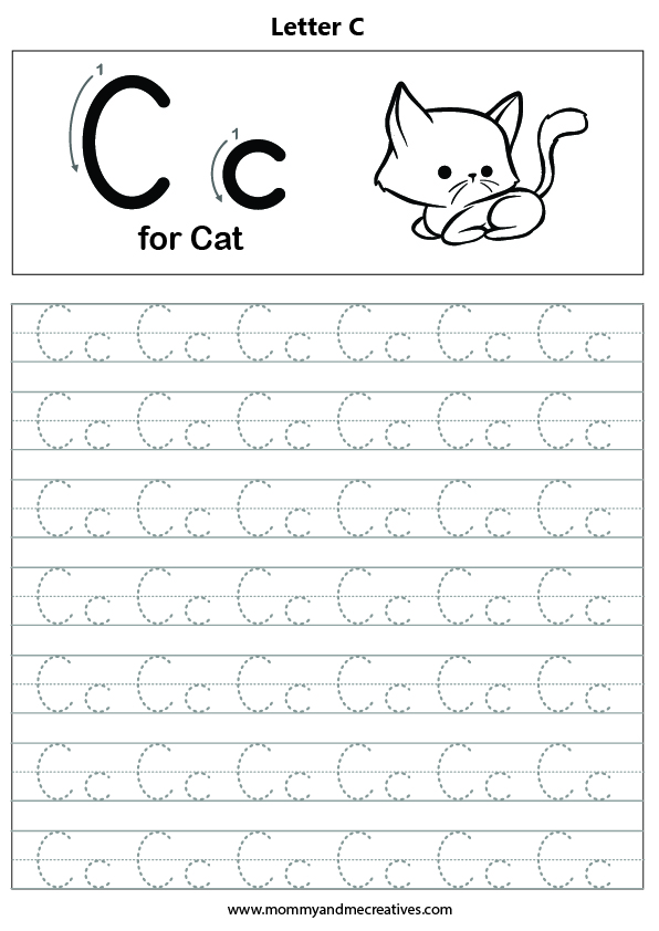 Dotted alphabet tracing worksheet - mommyandmecreatives