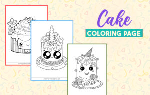 6 Fun and Yummy cake coloring pages