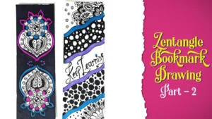 Learn how to create 4 beautiful Zentangle bookmark