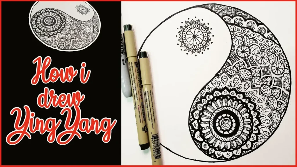 How to draw beautiful yin yang mandala