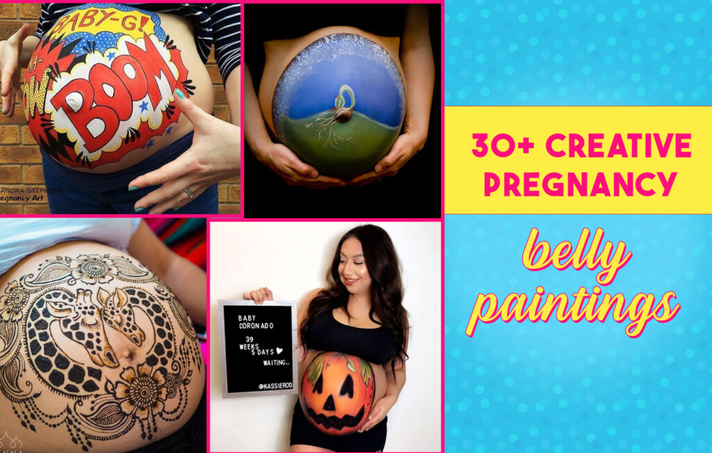 30+ Creative pregnancy belly painting ideas