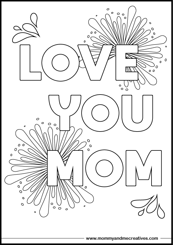 Happy Mother's Day coloring pages - mommyandmecreatives