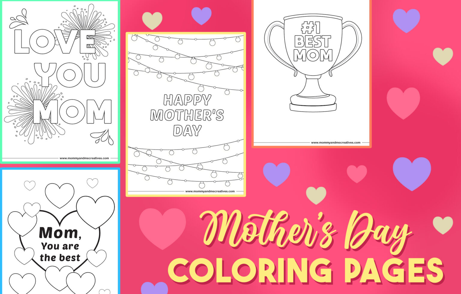 Happy Mother's Day coloring pages - mommyandmecreatives