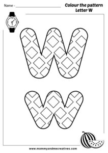 Fun activity: Color the Pattern in the 26 Alphabets - mommyandmecreatives