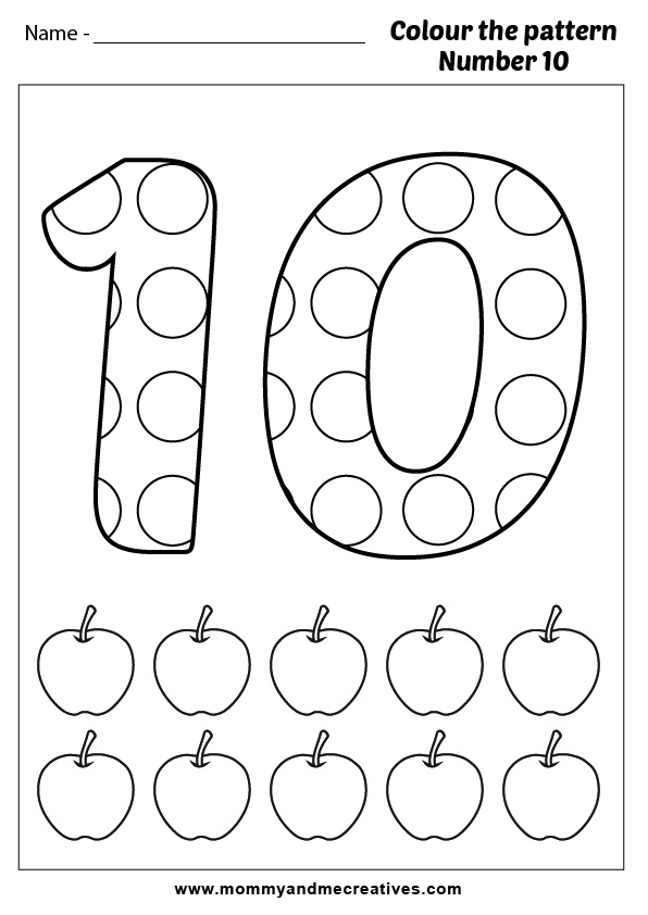 Creative Fun with Numbers- 10 Pattern Coloring Pages for kids ...